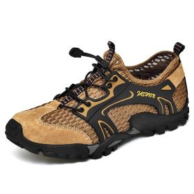 Outdoor Wading Trail Running Shoes Summer Set Foot Beach Shoes Diving Shoes (Option: A brown-44)